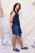 Load image into Gallery viewer, RS25 ELIO TIE VEST - INDIGO DYED DENIM