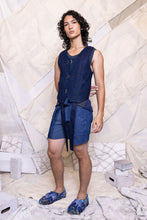 Load image into Gallery viewer, RS25 ELIO TIE VEST - INDIGO DYED DENIM