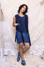 Load image into Gallery viewer, RS25 ELIO TIE VEST - INDIGO DYED DENIM