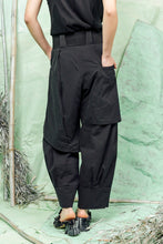 Load image into Gallery viewer, SL26 ADDIS LAYERED WIDE PANTS - ONYX