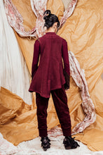 Load image into Gallery viewer, AW25 AIJA COWL VEST TOP - BURGUNDY ROSE