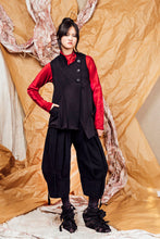 Load image into Gallery viewer, AW25 AIJA COWL VEST TOP - OBSIDIAN TWILL