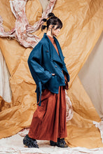 Load image into Gallery viewer, AW25 AMANE WRAP RUCHE COAT - DEEP TEAL