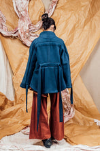 Load image into Gallery viewer, AW25 AMANE WRAP RUCHE COAT - DEEP TEAL