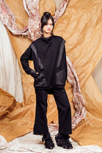 Load image into Gallery viewer, AW25 KORI PANEL COWL JUMPER - ONYX HOUNDSTOOTH