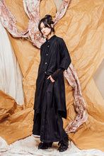 Load image into Gallery viewer, AW25 SAIGE LONG RUCHE JACKET - OBSIDIAN CHENILLE