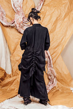 Load image into Gallery viewer, AW25 SAIGE LONG RUCHE JACKET - OBSIDIAN CHENILLE