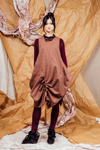 Load image into Gallery viewer, AW25 SHURI  RUCHE TUNIC DRESS - CEDARWOOD CHECK