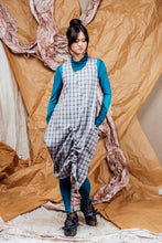 Load image into Gallery viewer, AW25 SHURI  RUCHE TUNIC DRESS - DOVE PLAID