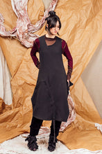 Load image into Gallery viewer, AW25 SHURI  RUCHE TUNIC DRESS - ONYX JACQUARD