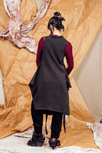 Load image into Gallery viewer, AW25 SHURI  RUCHE TUNIC DRESS - ONYX JACQUARD