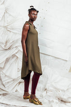 Load image into Gallery viewer, SL25 VALITA SPLIT DRESS - KHAKI RIB