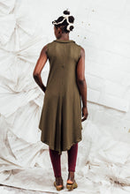 Load image into Gallery viewer, SL25 VALITA SPLIT DRESS - KHAKI RIB