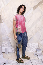 Load image into Gallery viewer, RS25 JAI CAP SLEEVE PANEL TOP - MOTTLED CORAL