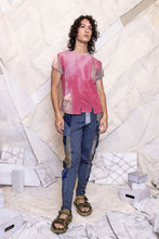 Load image into Gallery viewer, RS25 JAI CAP SLEEVE PANEL TOP - MOTTLED CORAL