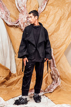 Load image into Gallery viewer, AW25 AMANE WRAP RUCHE COAT - OBSIDIAN