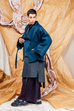 Load image into Gallery viewer, AW25 AMANE WRAP RUCHE COAT - DEEP TEAL