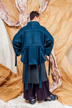 Load image into Gallery viewer, AW25 AMANE WRAP RUCHE COAT - DEEP TEAL