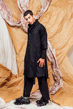 Load image into Gallery viewer, AW25 SAIGE LONG RUCHE JACKET - OBSIDIAN CHENILLE