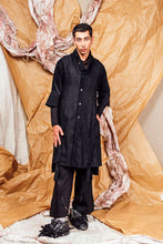 Load image into Gallery viewer, AW25 SAIGE LONG RUCHE JACKET - OBSIDIAN CHENILLE