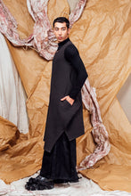 Load image into Gallery viewer, AW25 SHURI  RUCHE TUNIC DRESS - ONYX JACQUARD