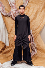 Load image into Gallery viewer, AW25 SHURI  RUCHE TUNIC DRESS - ONYX JACQUARD