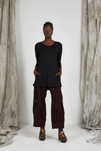 Load image into Gallery viewer, Black Viscose Knit Women's Pocket Tunic Top