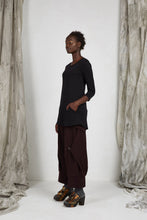 Load image into Gallery viewer, Black Viscose Knit Women's Pocket Tunic Top Melbourne Made