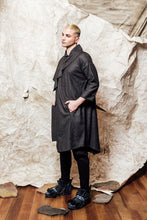 Load image into Gallery viewer, unisex wool charcoal scarf tunic dress