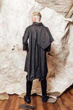 Load image into Gallery viewer, unisex wool charcoal scarf tunic dress
