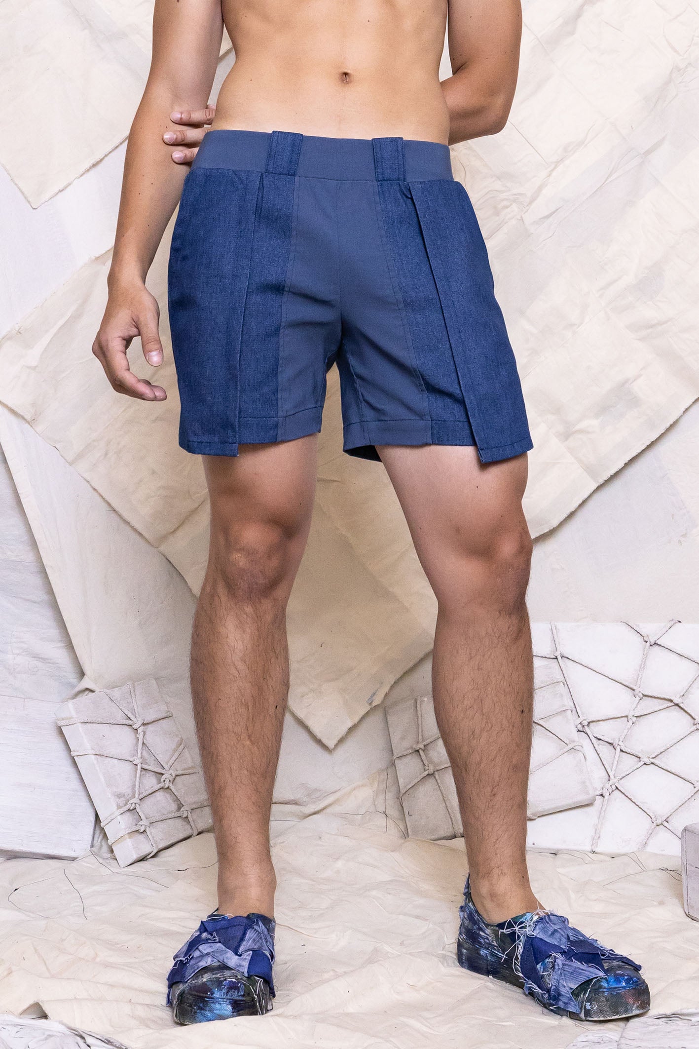 RS25 ARIE PANEL SHORTS - DENIM