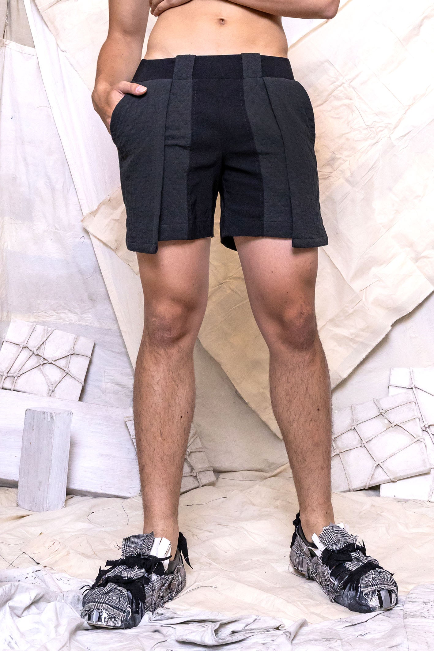 RS25 ARIE PANEL SHORTS - ONYX JACQUARD