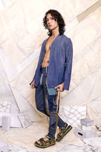 Load image into Gallery viewer, RS25 CASSIAN CUTOUT BLAZER - DENIM FADE