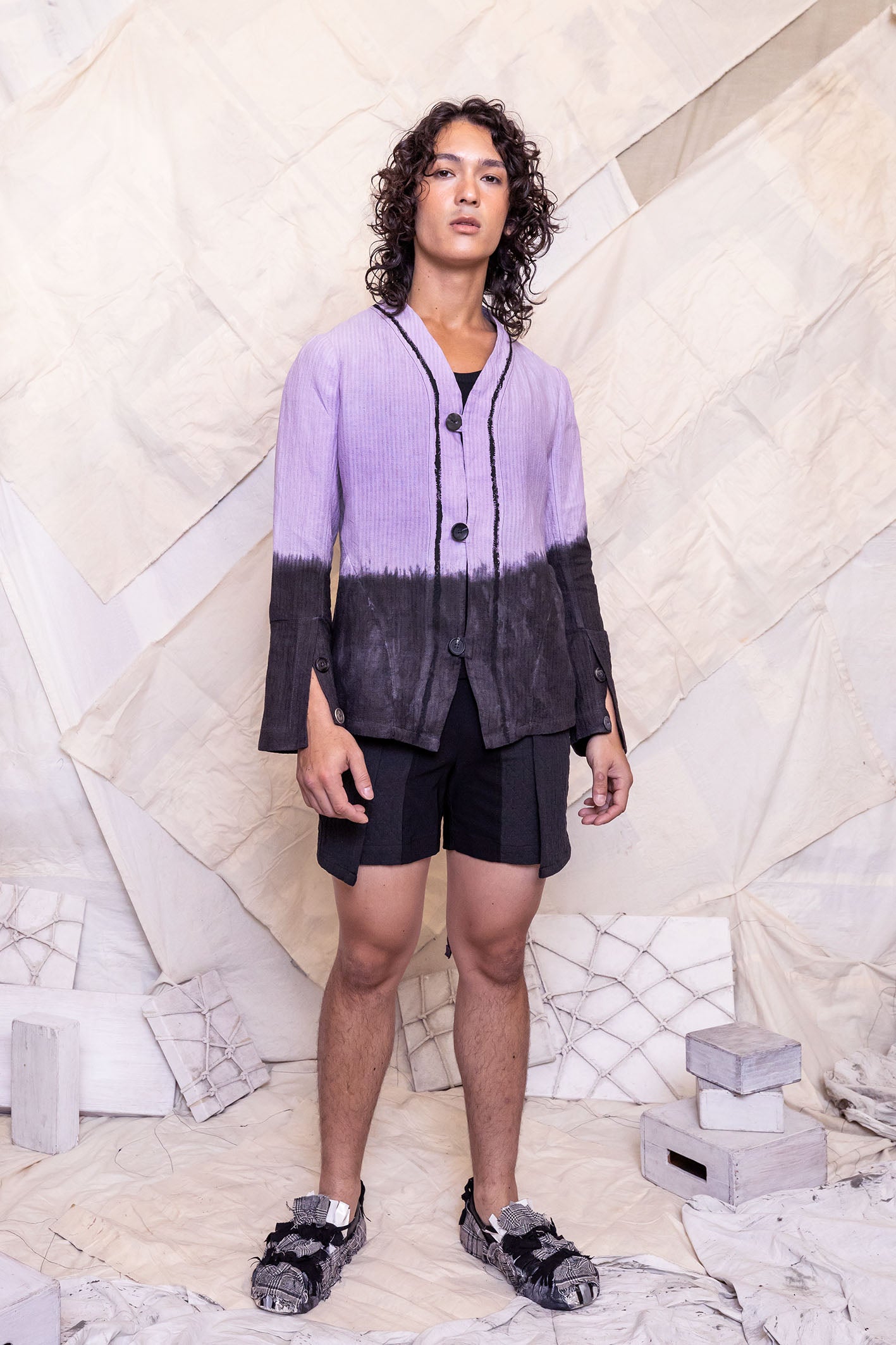 RS25 CASSIAN CUTOUT BLAZER - SHADOW LILAC