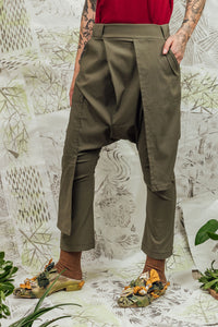 SL24 ADRIA DROP CRUTCH PANTS - KHAKI