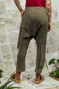 SL24 ADRIA DROP CRUTCH PANTS - KHAKI