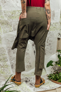 SL24 ADRIA DROP CRUTCH PANTS - KHAKI