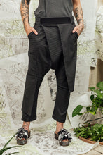 Load image into Gallery viewer, SL24 ADRIA DROP CRUTCH PANTS - OBSIDIAN CHECK