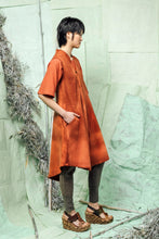 Load image into Gallery viewer, SL26 AELLA BUTTON DOWN DRESS - RUST OCHRE
