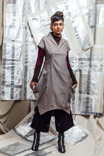 Load image into Gallery viewer, AW23 ALVIA HOODED CAPE DRESS - CEDAR HERRINGBONE