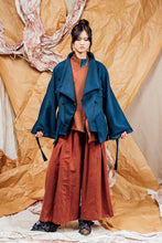 Load image into Gallery viewer, AW25 AMANE WRAP RUCHE COAT - DEEP TEAL