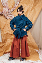 Load image into Gallery viewer, AW25 AMANE WRAP RUCHE COAT - DEEP TEAL