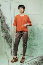 Load image into Gallery viewer, Aperol Tan, Square Cut, Oversized, Loose-Fitted, Quiet Luxury, Women's Top