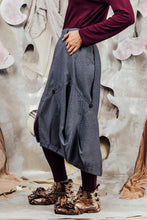 Load image into Gallery viewer, AW26 CHRYSALIS  ORIGAMI SKIRT - INDIGO TARTAN
