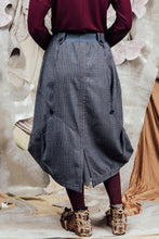 Load image into Gallery viewer, AW26 CHRYSALIS  ORIGAMI SKIRT - INDIGO TARTAN