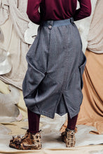 Load image into Gallery viewer, AW26 CHRYSALIS  ORIGAMI SKIRT - INDIGO TARTAN