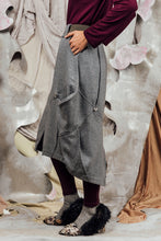 Load image into Gallery viewer, AW26 CHRYSALIS  ORIGAMI SKIRT - PEWTER HERRINGBONE
