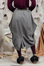 Load image into Gallery viewer, AW26 CHRYSALIS  ORIGAMI SKIRT - PEWTER HERRINGBONE