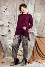 Load image into Gallery viewer, AW26 GIAN LONG SLEEVE POCKET TOP - MERLOT