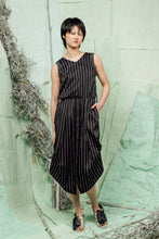 Load image into Gallery viewer, SL26 HOLLIS CONVERTIBLE SKIRT DRESS - OBSIDIAN PINSTRIPE